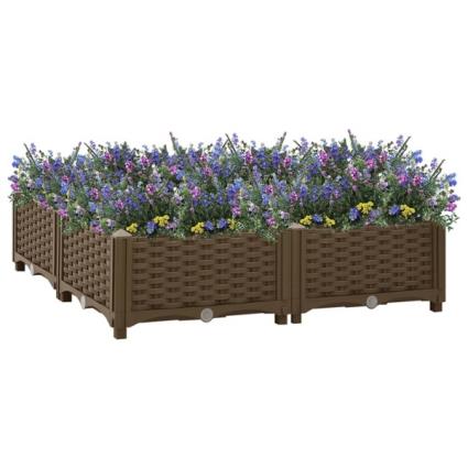 Canteiro  Elevado Polipropileno (Castanho - 80 x 80 x 23 cm)