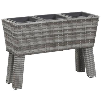 Floreira  Vime 3 Vasos (Cinzento - 72x25x50 cm)