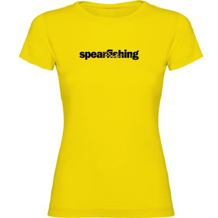 Camiseta De Manga Curta Word Spearfishing L Yellow