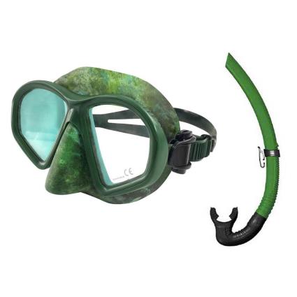 Pacote De Caça Submarina One Size Camo Green