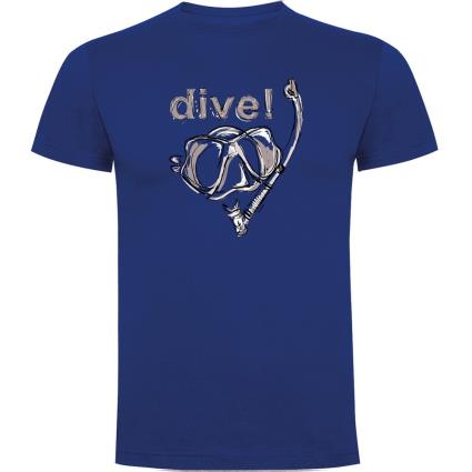 Camiseta De Manga Curta Dive M Royal Blue