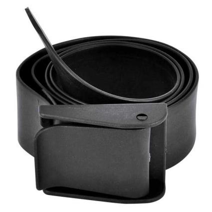 Black Rubber Belt Nylon One Size Black