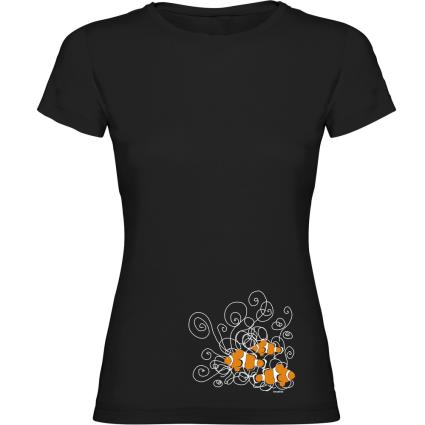 Camiseta De Manga Curta Clownfish S Black