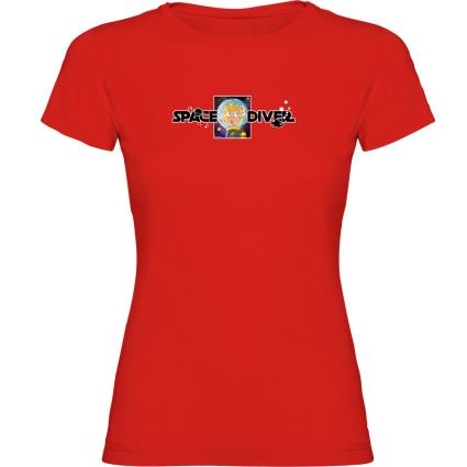 Camiseta De Manga Curta Space Diver L Red