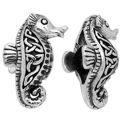 Celtic Seahorse Bead One Size Silver