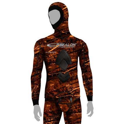 Jaqueta De Caça Submarina Brown Fusion 7 Milímetros S Brown
