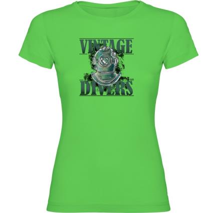 Camiseta De Manga Curta Vintage Divers XL Light Green