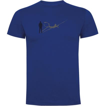 Camiseta De Manga Curta Spearfishing Shadow L Royal Blue