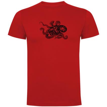 Camiseta De Manga Curta Psychedelic Octopus 3XL Red