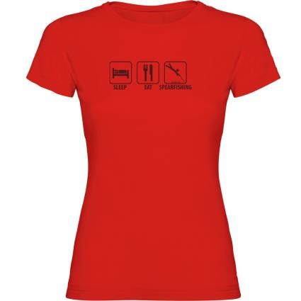 Camiseta De Manga Curta Sleep Eat And Sperfishing 2XL Red