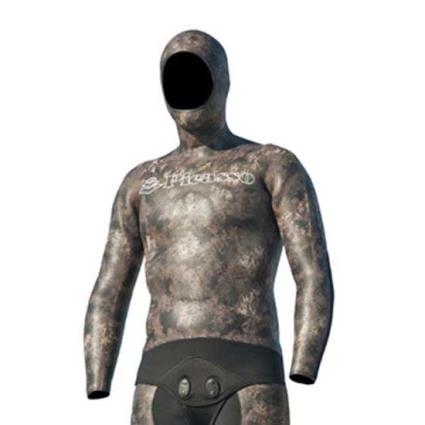 Jaqueta De Caça Submarina Thermal Skin 7 Milímetros XL Brown Camo