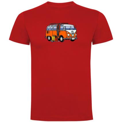 Camiseta De Manga Curta Hippie Van Dive L Red