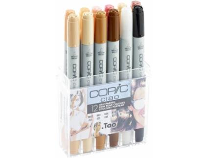 Caixa Marcadores  Ciao 12pcs Set Tons Pele