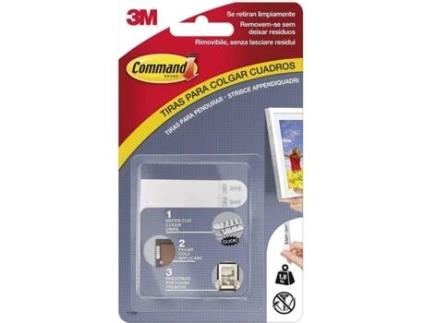 Tiras de suspensão para fotografias, 4 x 2 tiras pequenas, 1,8 kg, branco