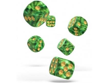 Dados  D6 16 mm Gemidice (12 Un - Selva Verde)