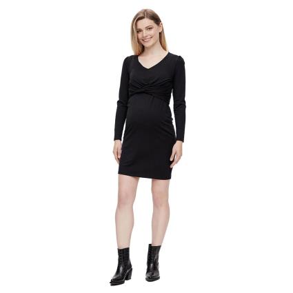 Vestido De Manga Comprida Para Maternidade Macy Jersey Abk XL Black