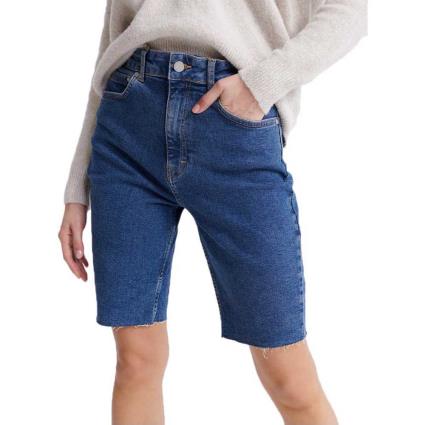 Shorts Jeans Kari Long Line 25 Dark Indigo Aged