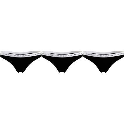 Tanga De Algodão 3 Pares XS Black / Black