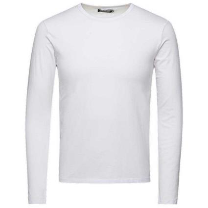 Camiseta De Manga Comprida Basic O-neck M Optical White