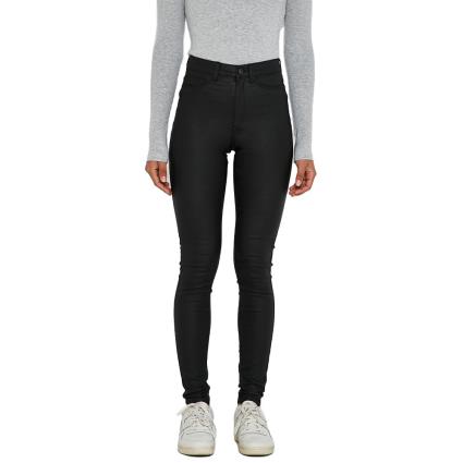 Calça Callie High Waist Skinny Coated M Black