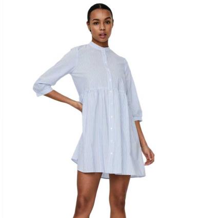 Vestido Curto Sisi XS Snow White / Stripes Cashmere Blue