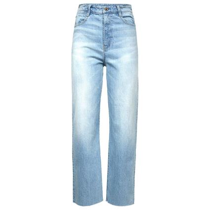 Jeans Tedie Ultra-high Waist Straight Ripped Edge Ankle 31 Vintage Glacial Blue