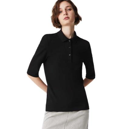 Polo Manga Curta Slim Fit 42 Black