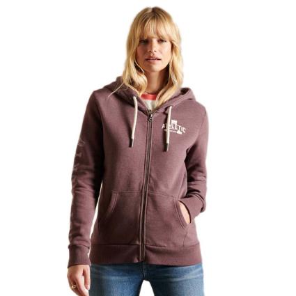 Moletom Zip Completo Track & Field 2XS Rich Deep Burgundy Marl