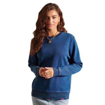 Suéter Vintage Logo Embroidered Crew 2XS Mid Indigo
