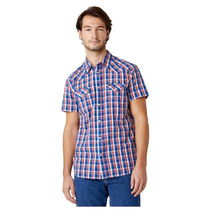 Camisa Manga Curta Western 2XL Limoges Blue