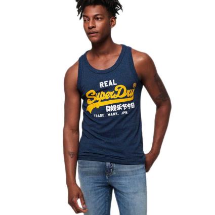 Camiseta Sem Mangas Vintage Logo Mid Weight S Navy Cobalt Grit
