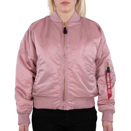 Casaco De Pele Reversível Ma-1 Os L Silver Pink