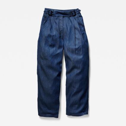 Calças Chino Bristum Pleated Wide Leg 23 Rinsed