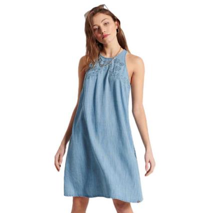 Vestido Curto Sleeveless L Light Wash
