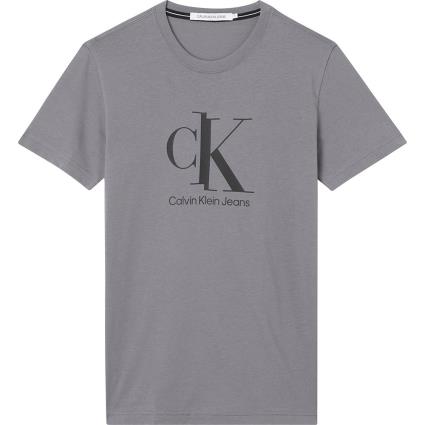 Camiseta De Manga Curta Spliced Center Chest S Fossil Grey