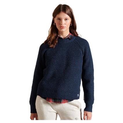 Agasalho Tweed Rib Crew XS Deep Navy Tweed