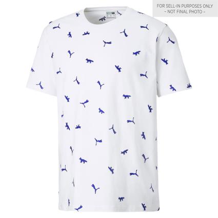 Camiseta De Manga Curta X Maison Kitsune Aop S Puma White / Aop