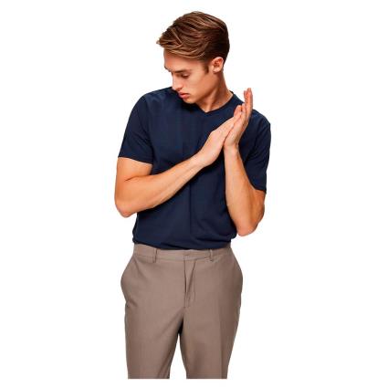 Camiseta De Manga Curta Com Decote Em V New Pima XL Navy Blazer