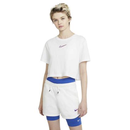 Camiseta Manga Curta Sportswear Crop Print M White