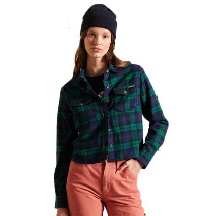 Camisa Manga Comprida Heritage Check Cropped L Chancery Check Green