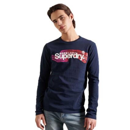 Camiseta De Manga Comprida Core Logo Cali M Nautical Navy