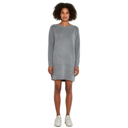 Vestido De Manga Comprida Com Pescoço De Barco L Medium Grey Melange