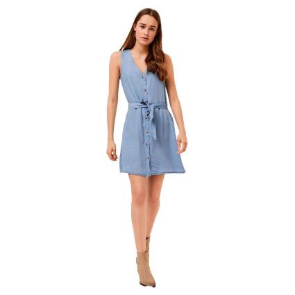 Vestido Curto Viviana L Light Blue Denim