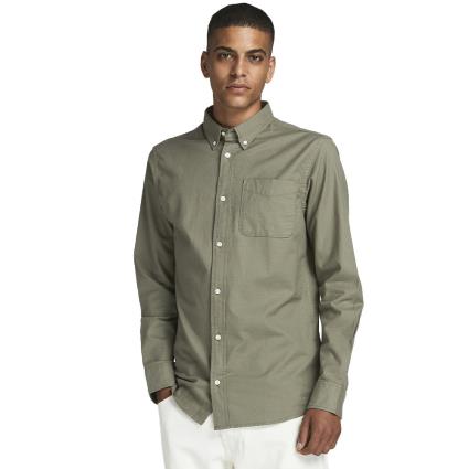 Camisa Manga Comprida Blubrook Oxford XS Dusty Olive / Slim Fit