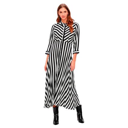 Vestito Longo Manga Comprida Savanna L Black / Stripes W White Stripes