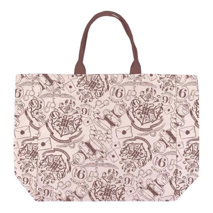 Alças De Algodão Harry Potter Hogwarts One Size Beige