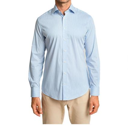 Camisa Manga Comprida Stretch Stripe Bc L White / Sky