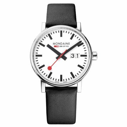 Relógio Evo2 Big 40 mm White / Black Leather