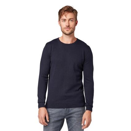 Agasalho Simple Knitted S Knitted Navy Melange