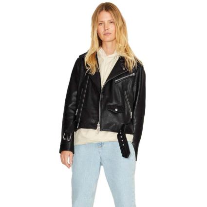Casaco Couro Holly Biker L Black